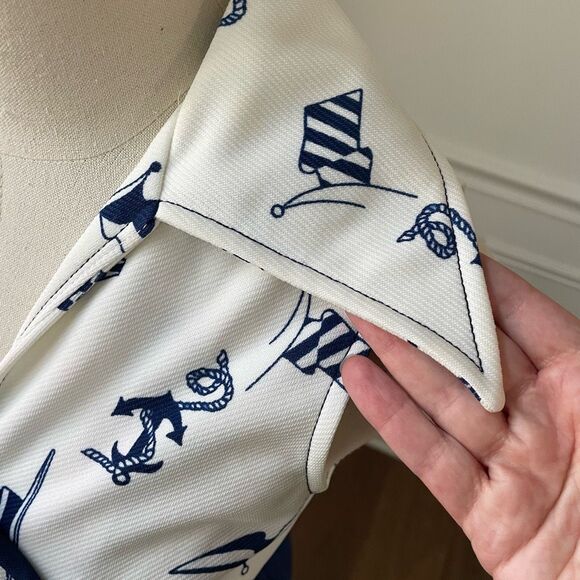 Vintage 70s Jerell of Texas Nautical A-line Dress XS - Picture 4 of 10